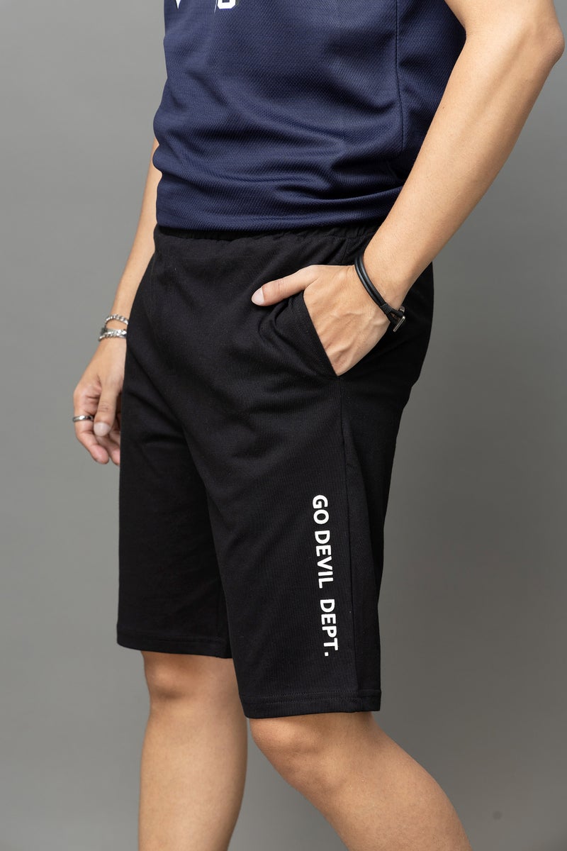Go Devil Black Casual Shorts For Men - Image 2